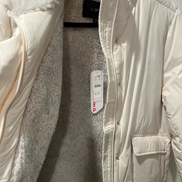 NWT J.Crew Sherpa lined puffer jacket with primaloft - Picture 4 of 6